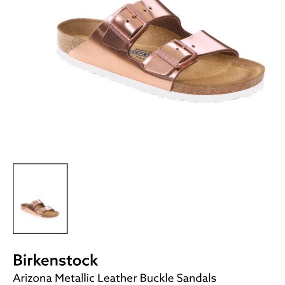 Birkenstock- Arizona-Metallic rose gold